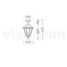 Garden Ceiling Lamp in Glass and 5 Aluminum Finishes - Pinako Viadurini