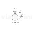 Ceiling Lamp in Aluminum and Opal Acrylic Made in Italy - Trovaantracite Viadurini