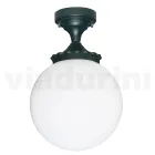 Ceiling Lamp in Aluminum and Opal Acrylic Made in Italy - Trovaantracite Viadurini