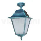 Outdoor Ceiling Lamp in Aluminum and Sandblasted Glass - Alchemist Viadurini