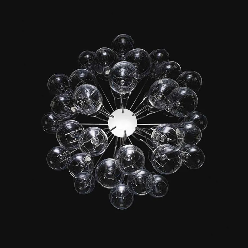 Pendant lamp 30 glasses upside Sauvignon Viadurini