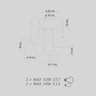 Pendant Lamp with 5 Colored Elements Made in Italy - Berimbau Viadurini