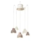 Pendant Lamp with 5 Colored Elements Made in Italy - Berimbau Viadurini