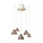 Pendant Lamp with 5 Colored Elements Made in Italy - Berimbau Viadurini