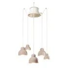 Pendant Lamp with 5 Colored Elements Made in Italy - Berimbau Viadurini