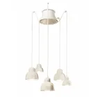 Pendant Lamp with 5 Colored Elements Made in Italy - Berimbau Viadurini