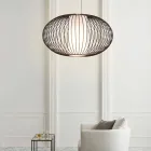 Suspension lamp painted steel, Ø90xh.53xl.cavo100cm, Gioia Viadurini