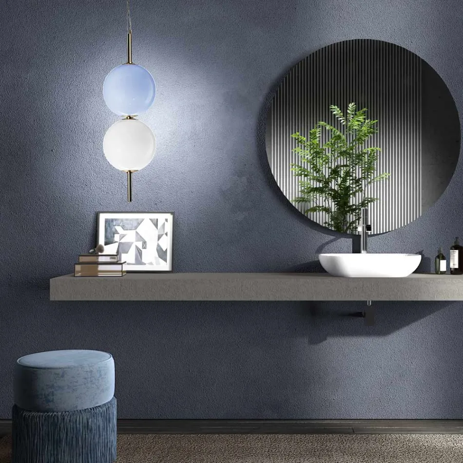 Handcrafted Suspension Lamp in Blown Venice Glass - Jupiter Viadurini