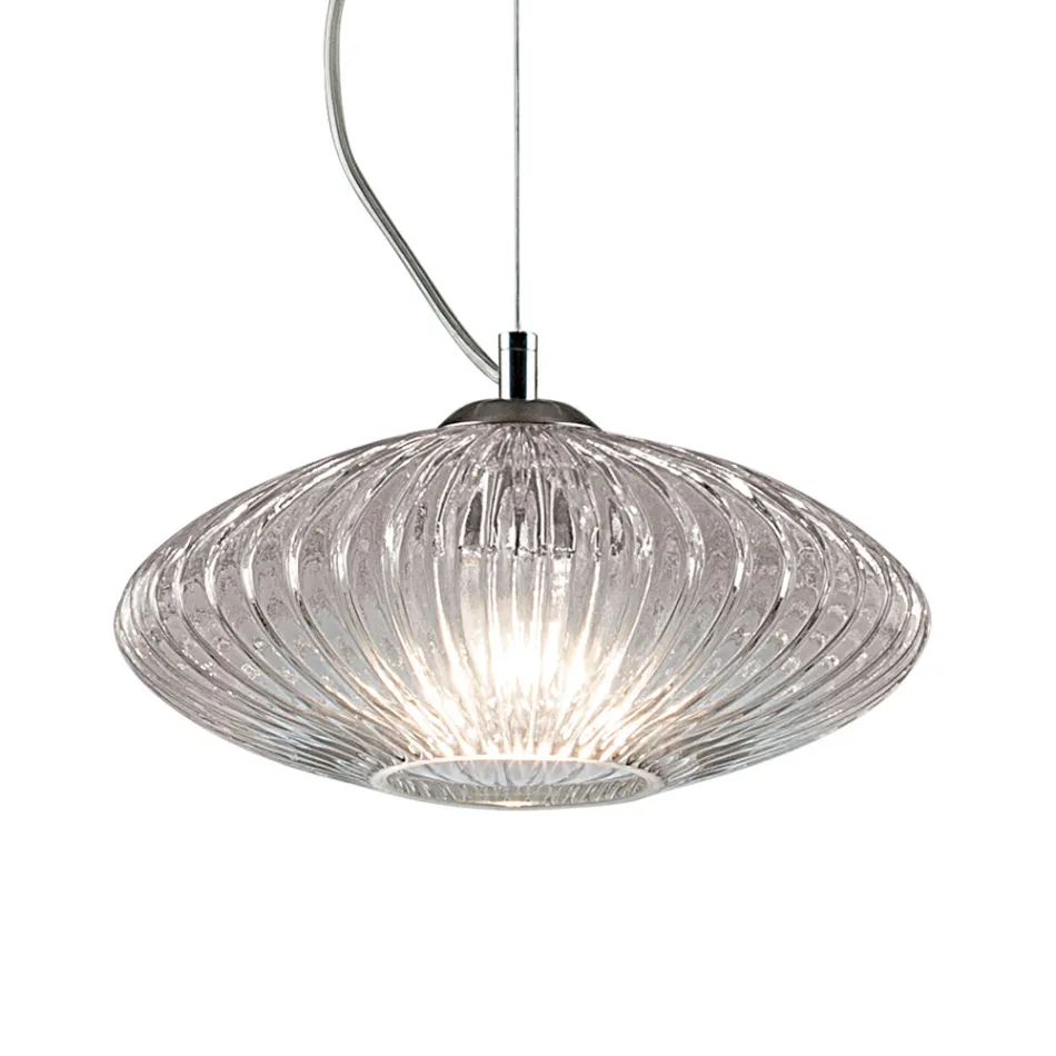 Handmade Blown Glass Suspension Lamp in Venice - Dafne Viadurini