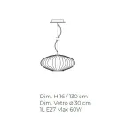 Handmade Blown Glass Suspension Lamp in Venice - Dafne Viadurini