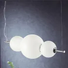 Handcrafted Suspension Lamp in Layered Venetian Glass - Jupiter Viadurini