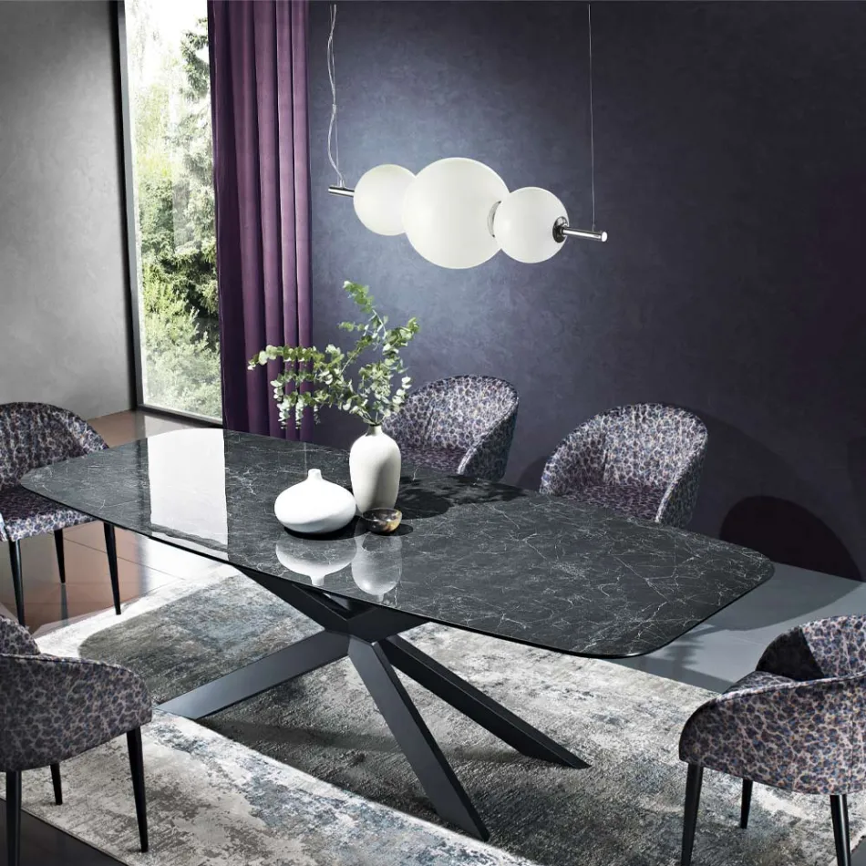 Handcrafted Suspension Lamp in Layered Venetian Glass - Jupiter Viadurini