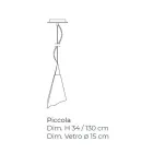 Handcrafted Venetian Blown Glass Suspension Lamp - Chrystal Viadurini