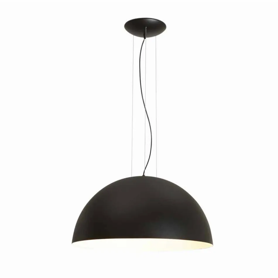 Two-colored pendant lamp in steel Ø40x H20x L.cavo100cm, Luce Viadurini