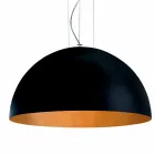 Two-colored pendant lamp in steel Ø40x H20x L.cavo100cm, Luce Viadurini