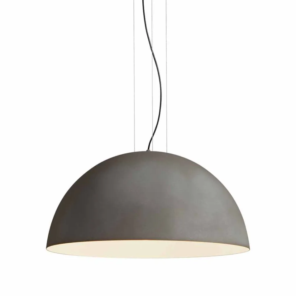 Two-colored suspension lamp in steel, Ø60xh.30xL.80cm cable, Tara Viadurini