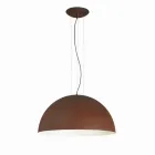 Two-colored suspension lamp in steel, Ø60xh.30xL.80cm cable, Tara Viadurini