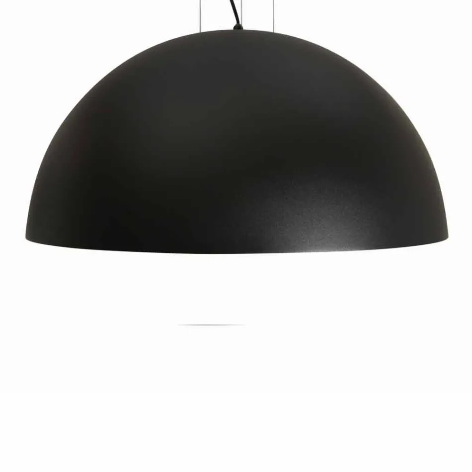 Two-colored suspension lamp in steel, Ø60xh.30xL.80cm cable, Tara Viadurini