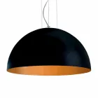 Two-colored suspension lamp in steel, Ø60xh.30xL.80cm cable, Tara Viadurini