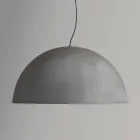 Two-colored suspension lamp in steel, Ø60xh.30xL.80cm cable, Tara Viadurini