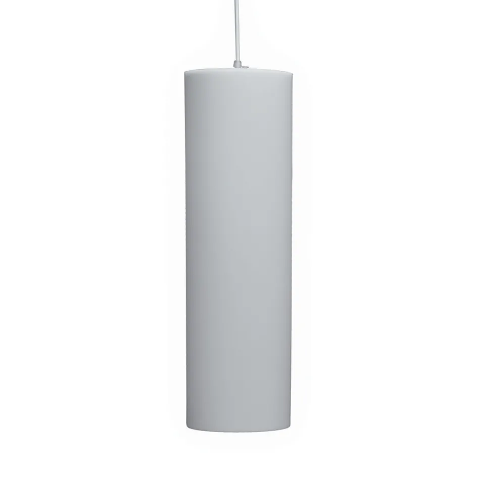 Cylindrical Suspension Lamp in Polyethylene Made in Italy - Minervo Viadurini