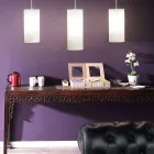 Cylindrical Suspension Lamp in Polyethylene Made in Italy - Minervo Viadurini