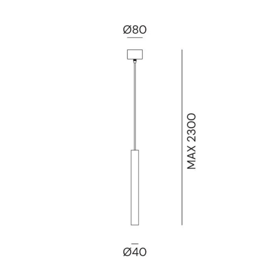 Cylindrical pendant light Girasoli Ø4  Il Fanale, made in Italy Viadurini