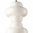 Suspension Lamp with 4 Elements in Ceramic and Glass Made in Italy - Capocabana Viadurini