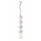 Suspension Lamp with 4 Elements in Ceramic and Glass Made in Italy - Capocabana Viadurini