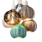 Suspension Lamp with 6 Elements in Ceramic and Glass Made in Italy - Afoxe Viadurini