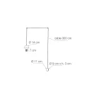 Pendant Lamp with Canneté Glass Cylinders Made in Italy - Oris Viadurini