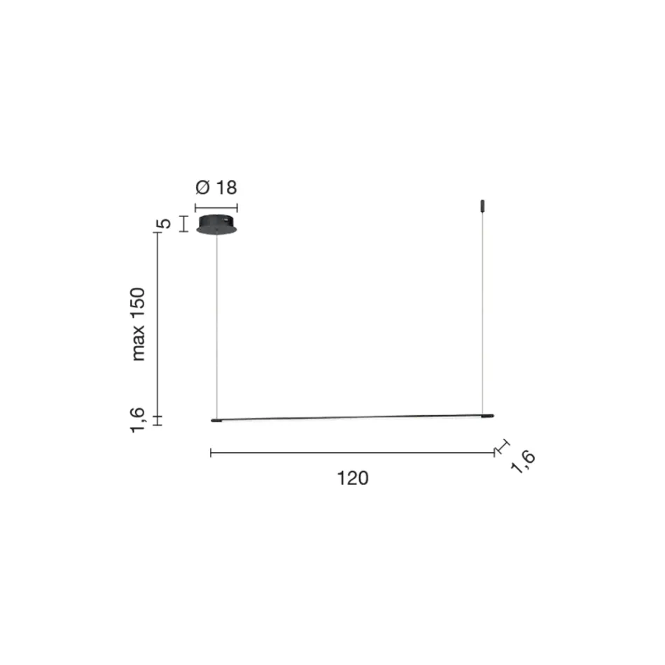 Pendant Lamp with LED Light and Length-Adjustable Cables - Orange Viadurini
