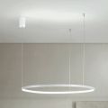 Pendant Lamp with Horizontal Round LED Light in Metal - Mulberry