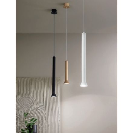 Suspension Lamp with Metal Frame and Adjustable Cables - Birch Viadurini