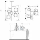 Suspension Lamp with Shiny Metal Structure Made in Italy - Donatina Viadurini