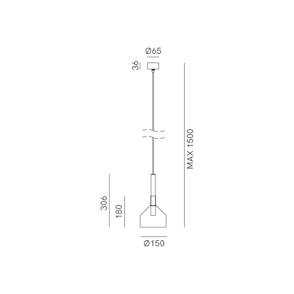 Suspension Lamp with Glass in Various Shapes Made in Italy - Sintonia Viadurini