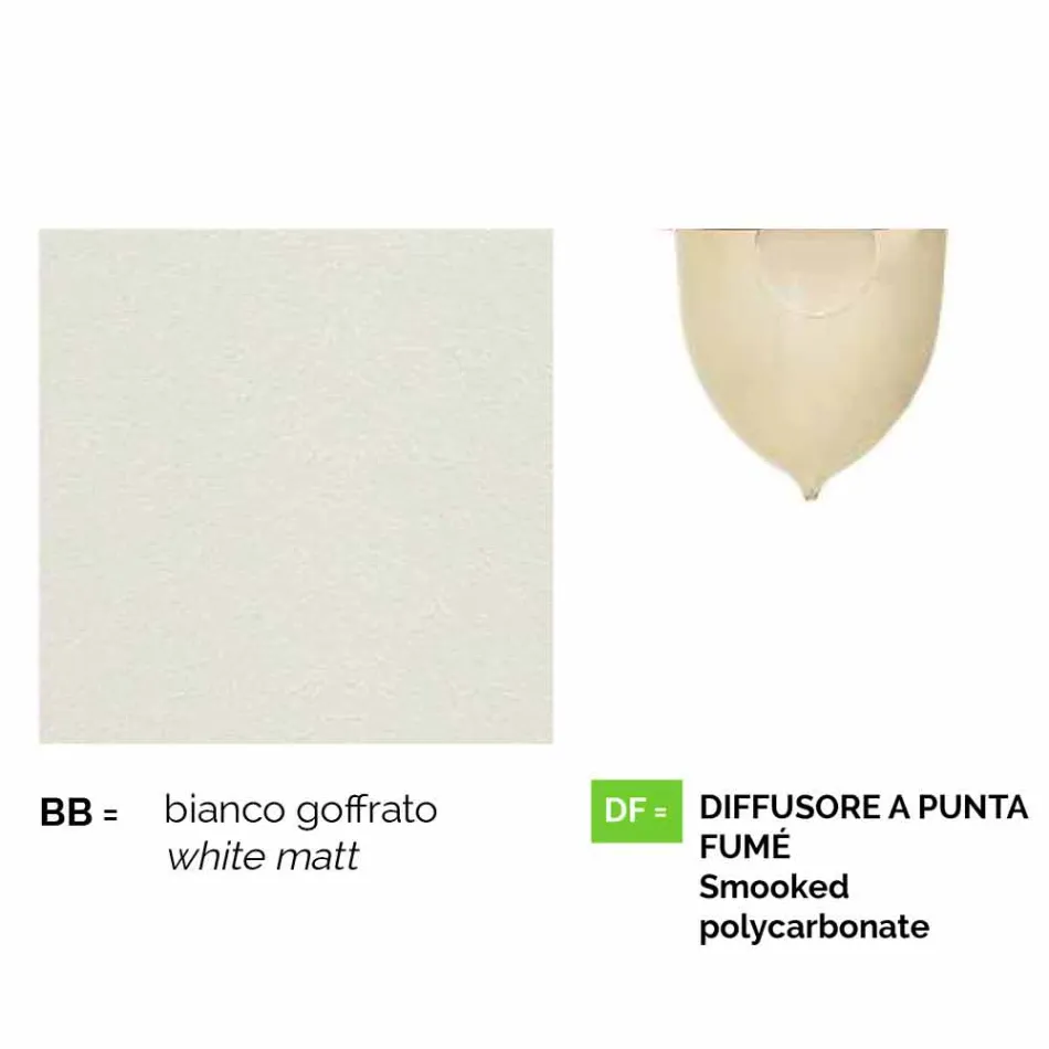 Outdoor suspension lamp in white aluminum made Italy, Anusca Viadurini