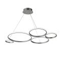 Design Suspension Lamp for Living Room in Silver or Gold Metal - Olimpo