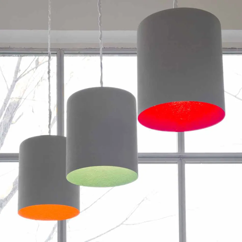 Design suspension lamp In-es.artdesign Bin Painted concrete Viadurini