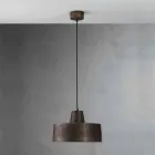 Design pendant lamp in antique iron Jean Il Fanale Viadurini