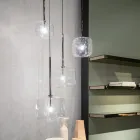 Design Suspension Lamp in Metal and Glass Made in Italy - Donatina Viadurini