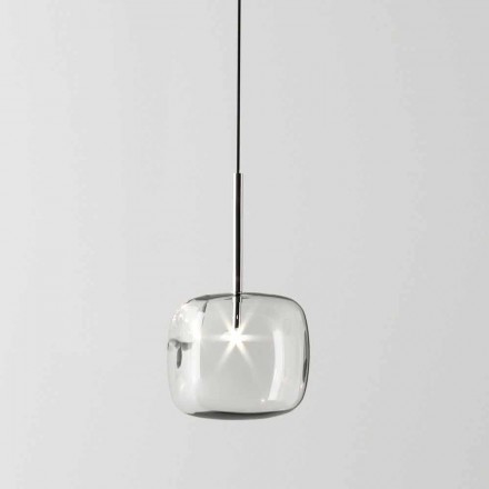 Design Suspension Lamp in Shiny Metal Made in Italy - Donatina Viadurini