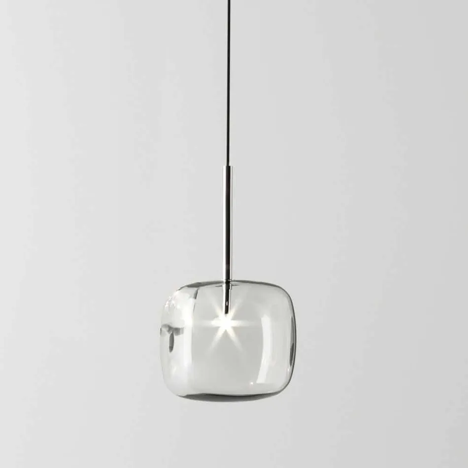 Design Suspension Lamp in Shiny Metal Made in Italy - Donatina Viadurini