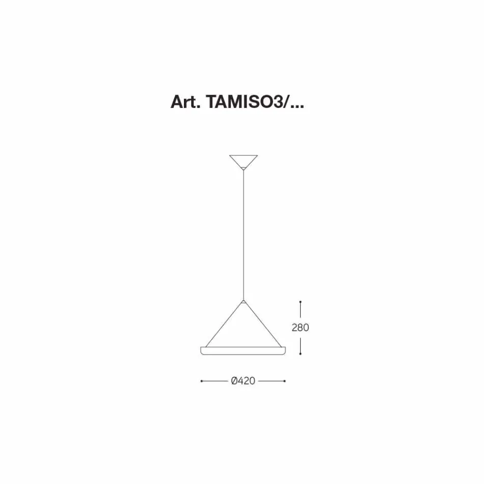 Suspension Lamp in Stainless Steel and Ceramics - Tamiso Aldo Bernardi Viadurini