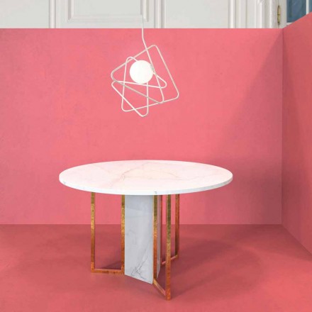 Pendant lamp in modern steel Ø60xh.60xL.cavo200cm, Adele Viadurini