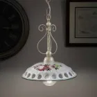 Handcrafted Ceramic Suspension Lamp with Passanastri - Naples Viadurini