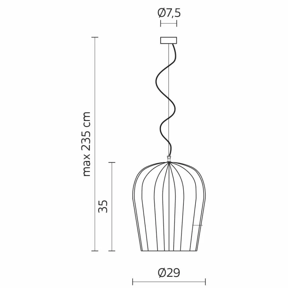Suspension Lamp in Glossy White Ceramic Design in 4 Shapes - Oasis Viadurini