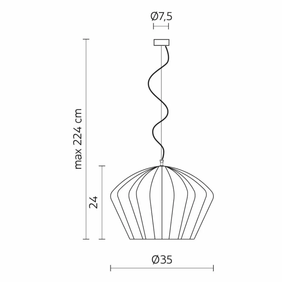 Suspension Lamp in Glossy White Ceramic Design in 4 Shapes - Oasis Viadurini