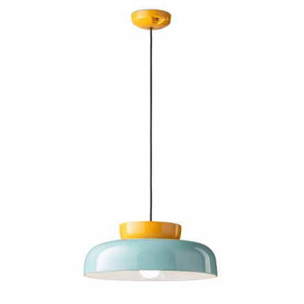 Suspension Lamp in Bicolor Ceramic Made in Italy - Corcovado Viadurini