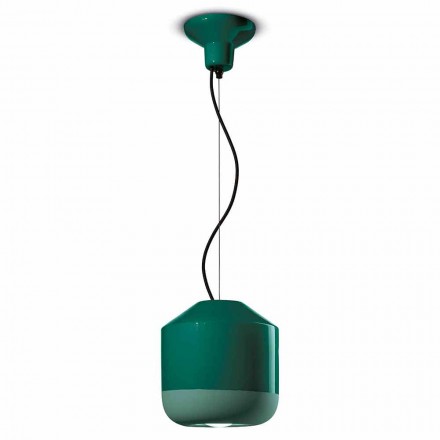 Suspension Lamp in Colored Ceramic Made in Italy - Ferroluce Bellota Viadurini